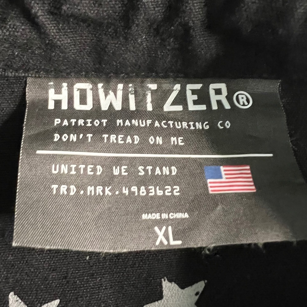 Howitzer Reversible‎ Flannel Shirt Jacket Mens XL Black Grey We The People Flag - Picture 3 of 9